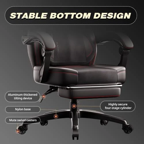 PU Leather Gaming Chair with Footrest — Smart Chairs, Dowinx
