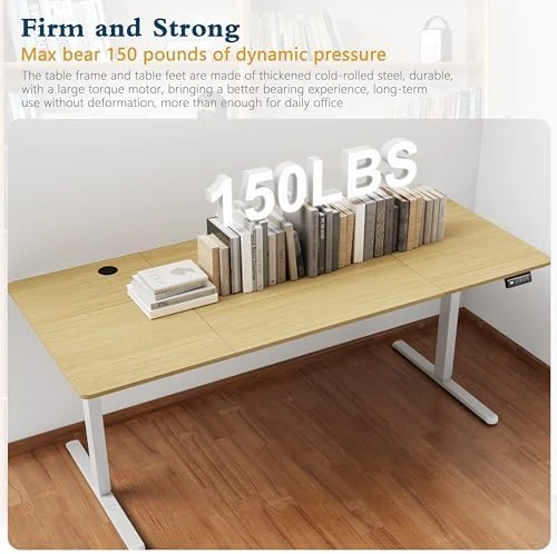 Standing Desk, 71x31 Inch Height Adjustable Electric Sit Stand Desk, Ergonomic Rising Computer Table, Modern Lift Gaming... — Standing Desk, Shintenchi