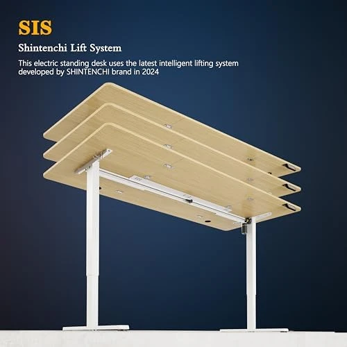 Standing Desk, 71x31 Inch Height Adjustable Electric Sit Stand Desk, Ergonomic Rising Computer Table, Modern Lift Gaming... — Standing Desk, Shintenchi