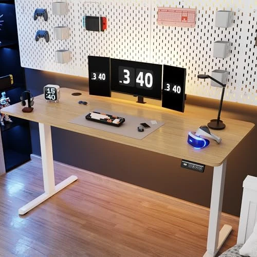 Standing Desk, 71x31 Inch Height Adjustable Electric Sit Stand Desk, Ergonomic Rising Computer Table, Modern Lift Gaming... — Standing Desk, Shintenchi