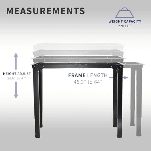 Electric 4-Leg Dual Motor Standing Desk Frame — Standing Desk, VIVO
