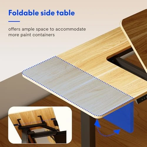 Electric Drafting Table Adjustable Height 47.2"x23.6" Standing Drawing Desk Extendable Top Craft Workstation with... — Standing Desk, FLEXISPOT