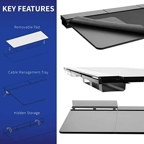Electric Standing Adjustable Gaming Desk with Hidden Cable Trays — Standing Desk, VIVO