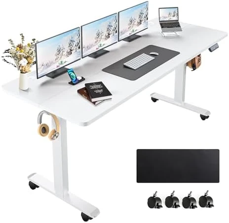 Electric Standing Desk 70 x 27 Inches Adjustable Height — Standing Desk, KORGOL