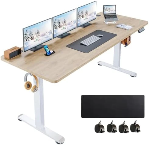 Electric Standing Desk 70 x 27 Inches Adjustable Height — Standing Desk, KORGOL