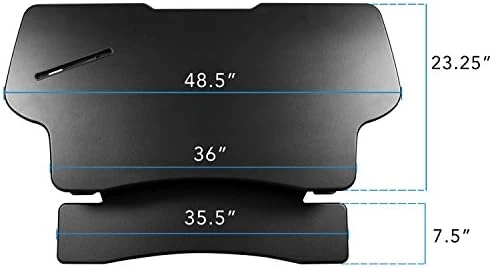 Electric Standing Desk Converter for Dual Monitors — Standing Desk, Mount-It!