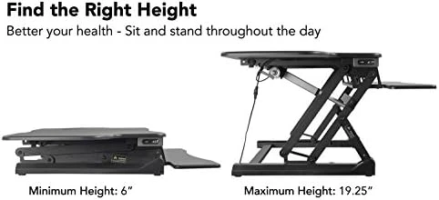Electric Standing Desk Converter for Dual Monitors — Standing Desk, Mount-It!