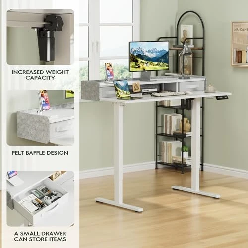 Electric Standing Desk with 2 Drawers, Adjustable Height Computer Desk with Storage — Standing Desk, Homall
