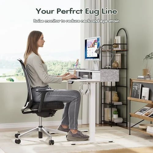 Electric Standing Desk with 2 Drawers, Adjustable Height Computer Desk with Storage — Standing Desk, Homall