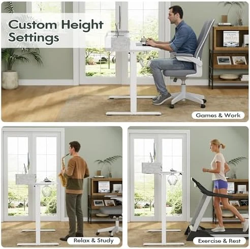 Electric Standing Desk with 2 Drawers, Adjustable Height Computer Desk with Storage — Standing Desk, Homall
