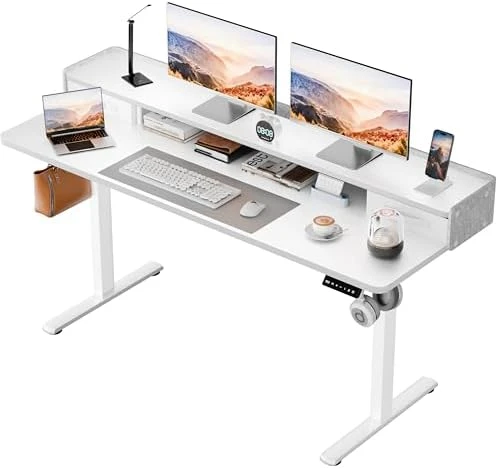 Electric Standing Desk with 2 Drawers, Adjustable Height Computer Desk with Storage — Standing Desk, Homall