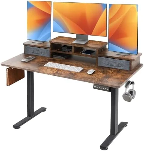Electric Standing Desk with 2 Drawers — Standing Desk, DSNAPE