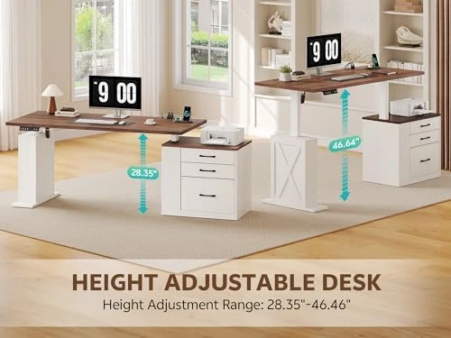 Electric Standing Desk with Drawers — Standing Desk, Homiflex