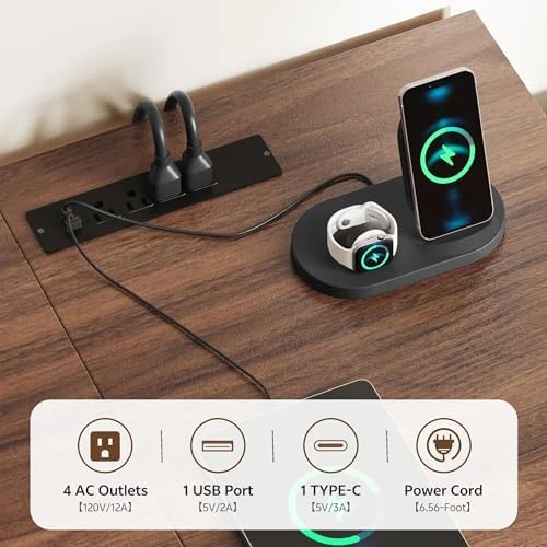 Electric Standing Desk with Drawers — Standing Desk, Homiflex