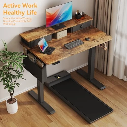 Electric Standing Desk with Storage Drawers — Standing Desk, KLUVIS