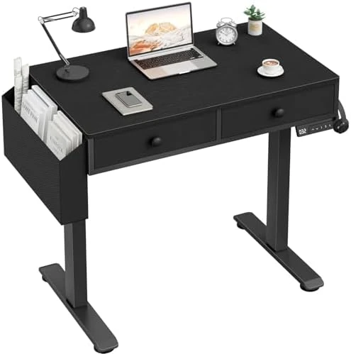 Electric Standing Desk with Storage Drawers — Standing Desk, KLUVIS