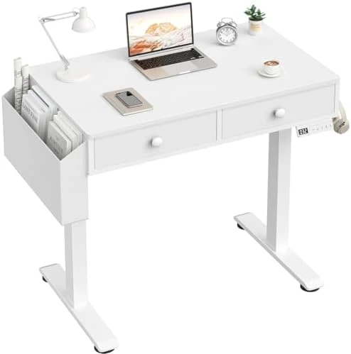 Electric Standing Desk with Storage Drawers — Standing Desk, KLUVIS