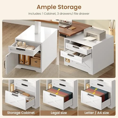 Farmhouse L Shaped Standing Desk — Standing Desk, SEDETA