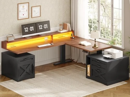 Farmhouse L Shaped Standing Desk — Standing Desk, SEDETA