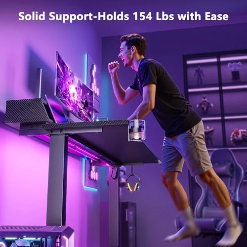 Gaming Standing Desk with LED Light — Standing Desk, OffiGo