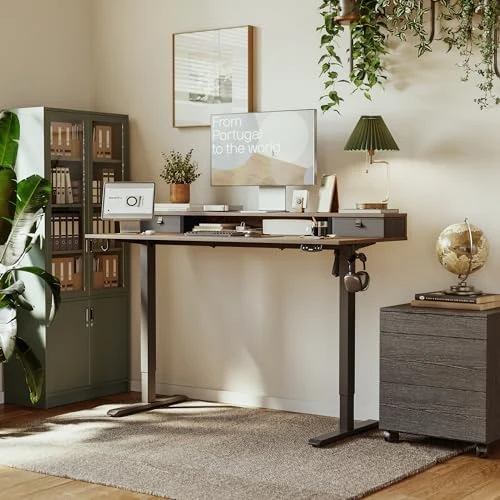 Height Adjustable Electric Standing Desk with 2 Drawers and Splice Board — Standing Desk, Agilestic