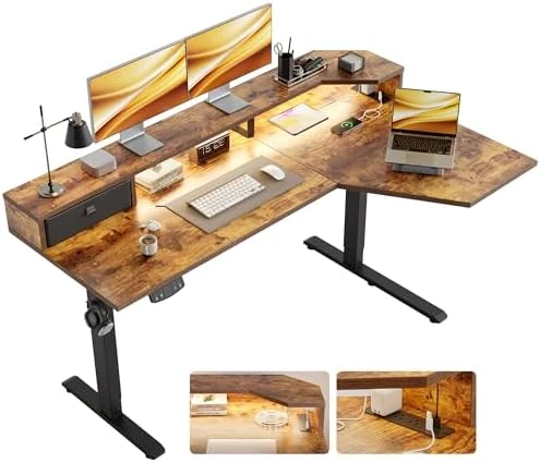 Height Adjustable Electric Standing Desk with 2 Drawers and Splice Board — Standing Desk, Agilestic