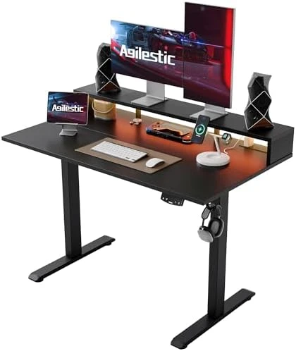 Height Adjustable Electric Standing Desk with 2 Drawers and Splice Board — Standing Desk, Agilestic