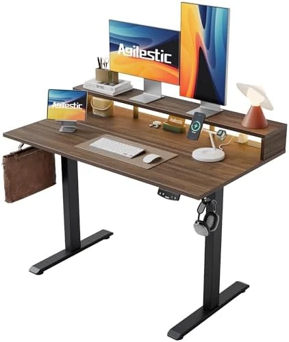 Height Adjustable Electric Standing Desk with 2 Drawers and Splice Board — Standing Desk, Agilestic
