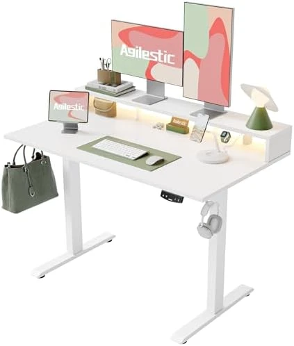 Height Adjustable Electric Standing Desk with 2 Drawers and Splice Board — Standing Desk, Agilestic