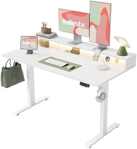 Height Adjustable Electric Standing Desk with 2 Drawers and Splice Board — Standing Desk, Agilestic