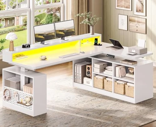 L Shaped Electric Standing Desk, 63 inch — Standing Desk, SEDETA