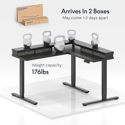 Large L Shaped Standing Desk Electric Corner Table — Standing Desk, FLEXISPOT
