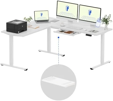 Large L Shaped Standing Desk Electric Corner Table — Standing Desk, FLEXISPOT