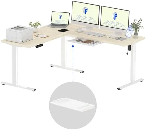 Large L Shaped Standing Desk Electric Corner Table — Standing Desk, FLEXISPOT