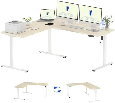 Large L Shaped Standing Desk Electric Corner Table — Standing Desk, FLEXISPOT