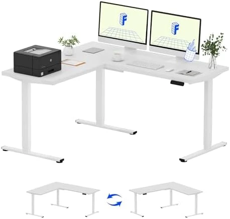 Large L Shaped Standing Desk Electric Corner Table — Standing Desk, FLEXISPOT