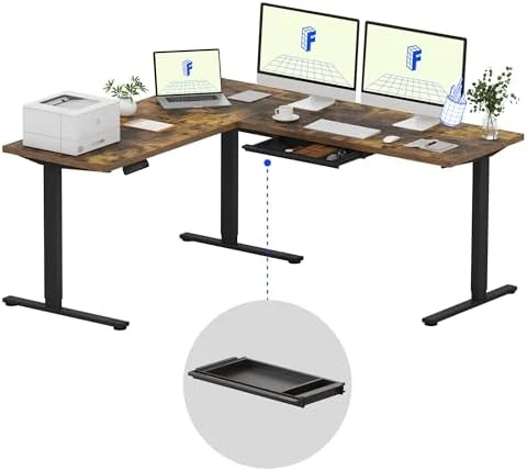 Large L Shaped Standing Desk Electric Corner Table — Standing Desk, FLEXISPOT