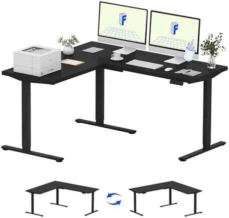 Large L Shaped Standing Desk Electric Corner Table — Standing Desk, FLEXISPOT