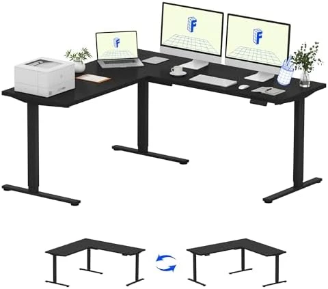 Large L Shaped Standing Desk Electric Corner Table — Standing Desk, FLEXISPOT