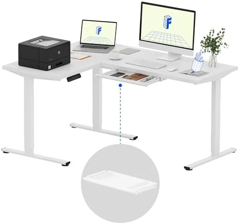 Large L Shaped Standing Desk Electric Corner Table — Standing Desk, FLEXISPOT