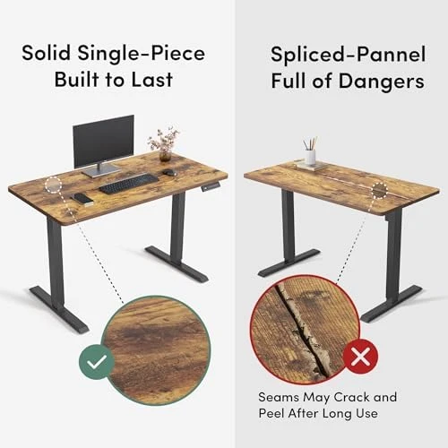 Large One-Piece Standing Desk with Electric Height Adjustment — Standing Desk, CubiCubi