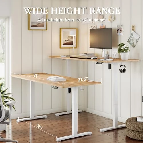 Large Standing Desk with Dual Monitor Setup — Standing Desk, Monomi