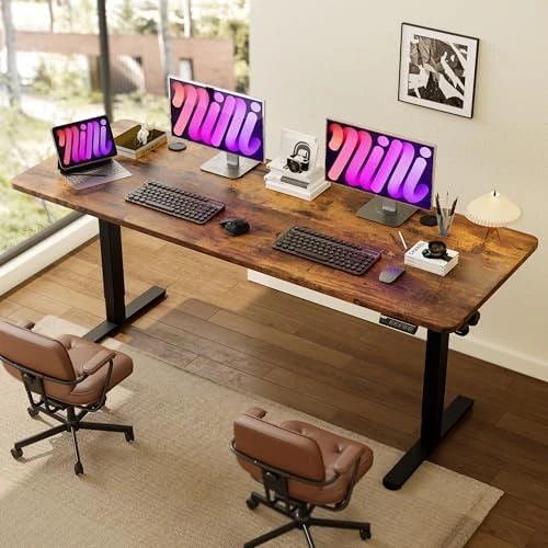 Large Standing Desk with Dual Monitor Setup — Standing Desk, Monomi
