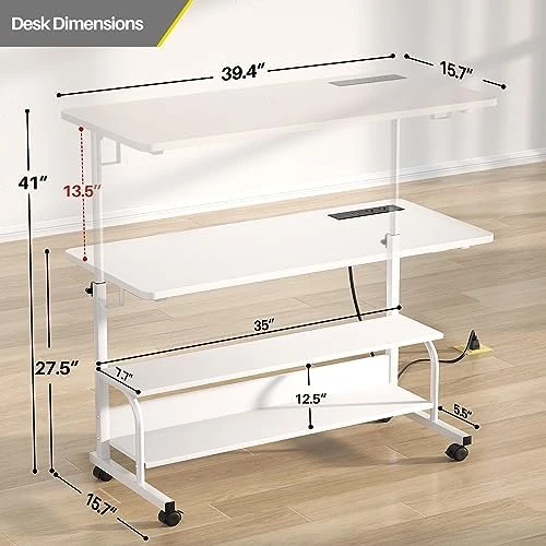 Rolling Standing Desk with Power Outlets — Standing Desk, Armocity