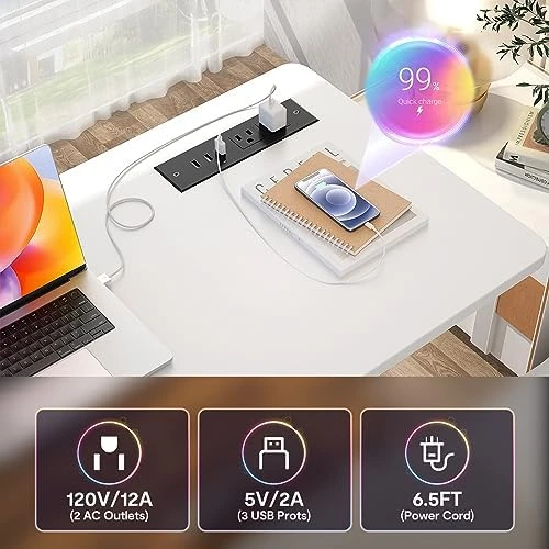 Rolling Standing Desk with Power Outlets — Standing Desk, Armocity