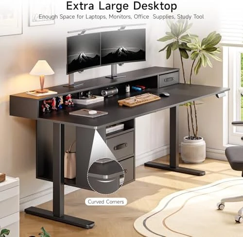 Standing Desk with Drawers — Standing Desk, ONBRILL
