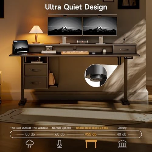 Standing Desk with Drawers — Standing Desk, ONBRILL