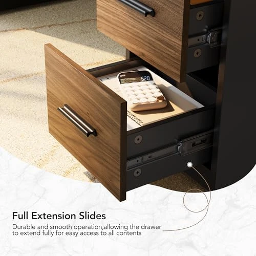 Standing Desk with Drawers — Standing Desk, HUANUO
