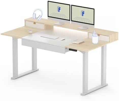 4-Leg Standing Desk with Storage — Standing Desk, FLEXISPOT