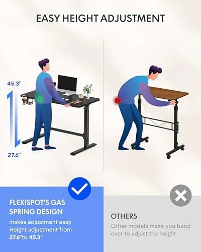 Adjustable Standing Desk with Wheels — Standing Desk, FLEXISPOT